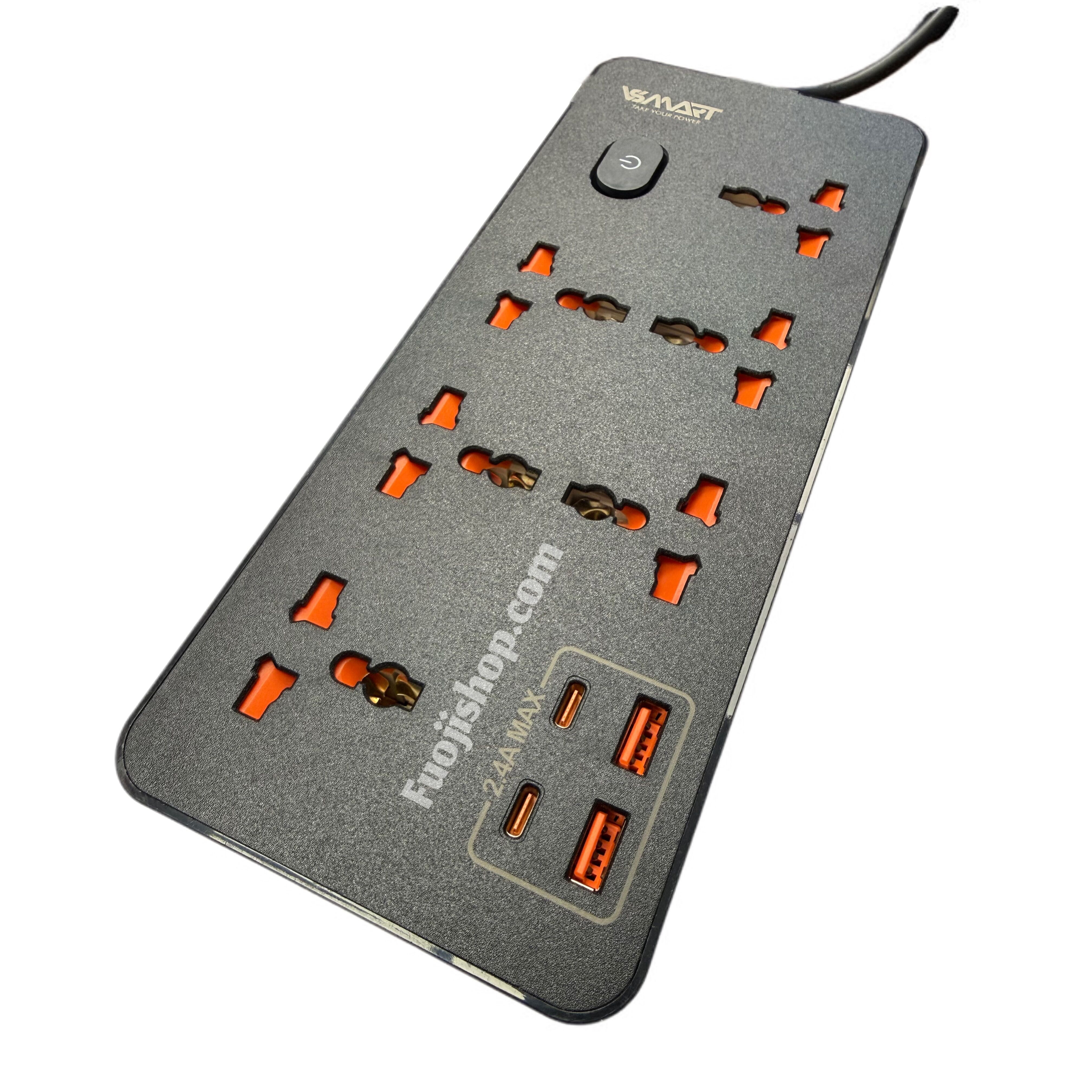 شش راهی برق با پورت USB و تایپ سی VSMART WN05