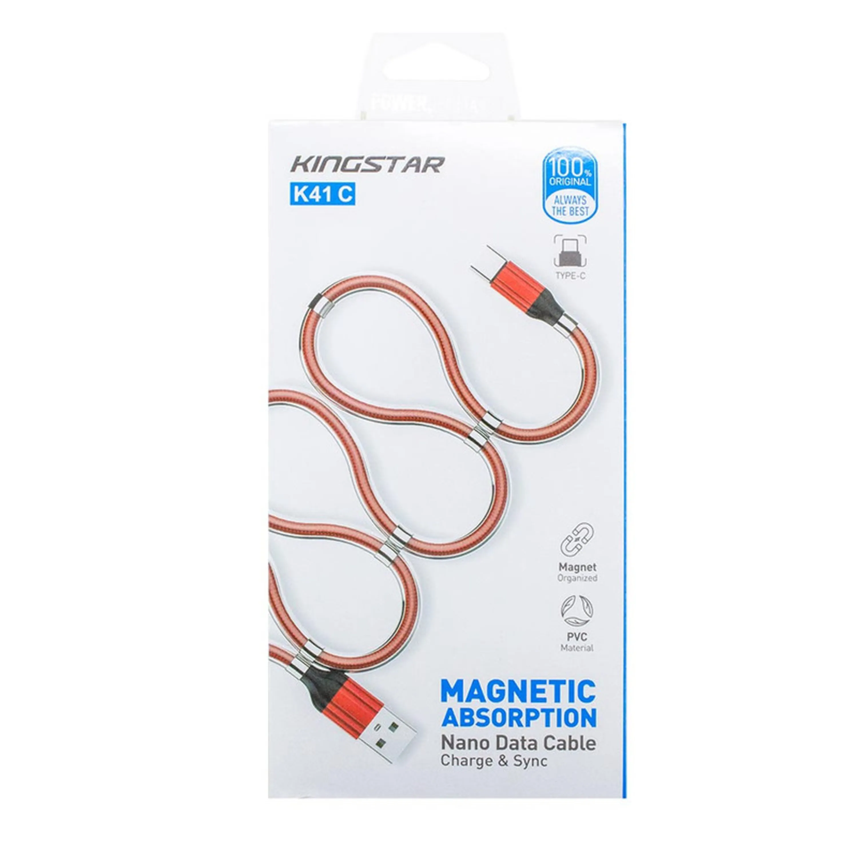 کابل تبدیل USB به USB-Cبرند مدل K41C طول 1 متر کابل تبدیل USB به USB-Cبرند مدل K41C طول 1 متر