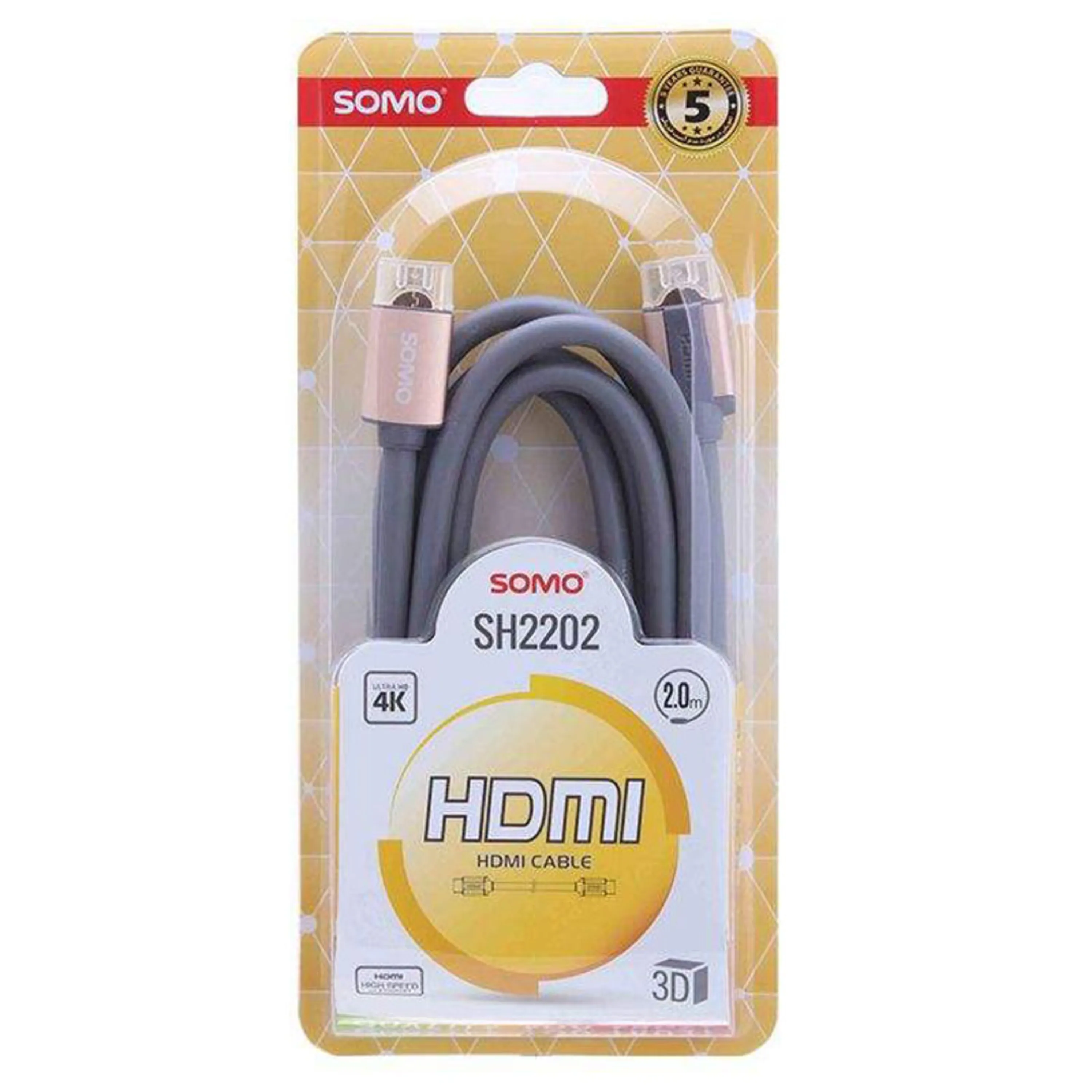 کابل HDMI سومو SOMO مدل SH2202 طول 2 متر کابل HDMI سومو SOMO مدل SH2202 طول 2 متر