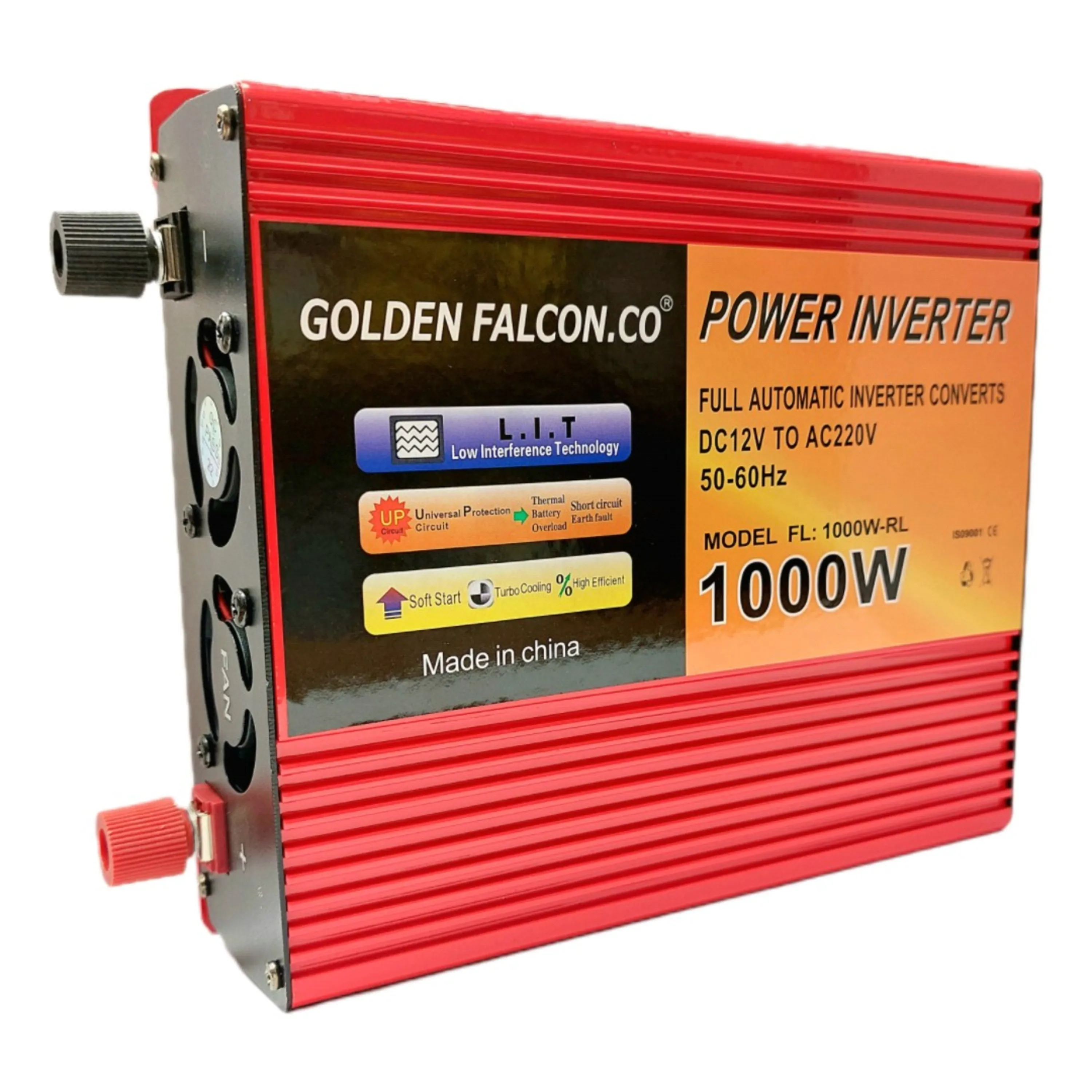 اینورتر 12 ولت به 220 ولت 1000 وات مدل GOLDEN FALCON اینورتر 12 ولت به 220 ولت 1000 وات مدل GOLDEN FALCON