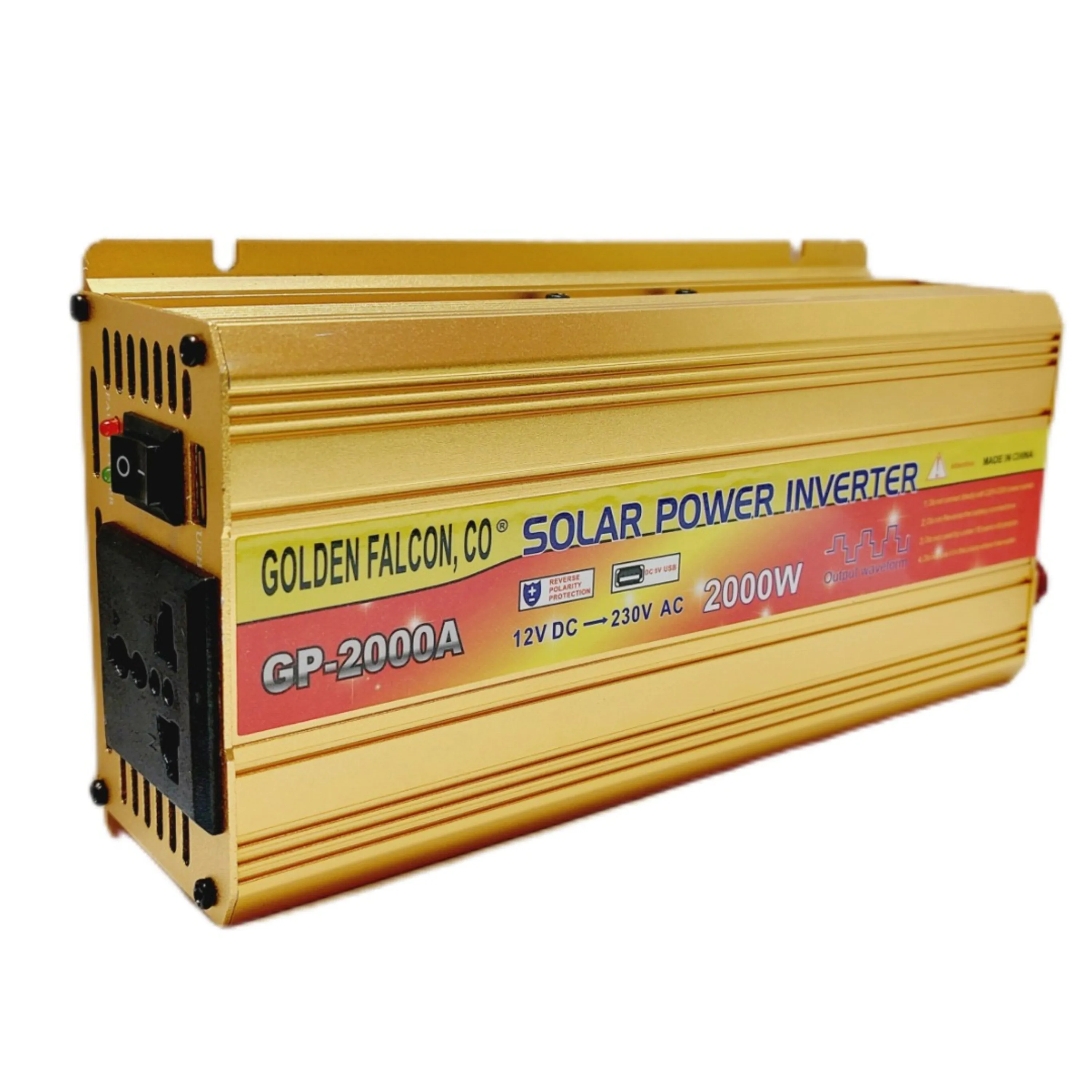 اینورتر 12 ولت به 220 ولت 2000 وات مدل GOLDEN FALCON اینورتر 12 ولت به 220 ولت 2000 وات مدل GOLDEN FALCON