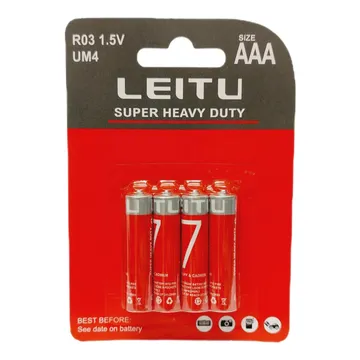 باتری نیم قلمی لیتو LEITU مدل Super Heavy Duty بسته 4 عددی