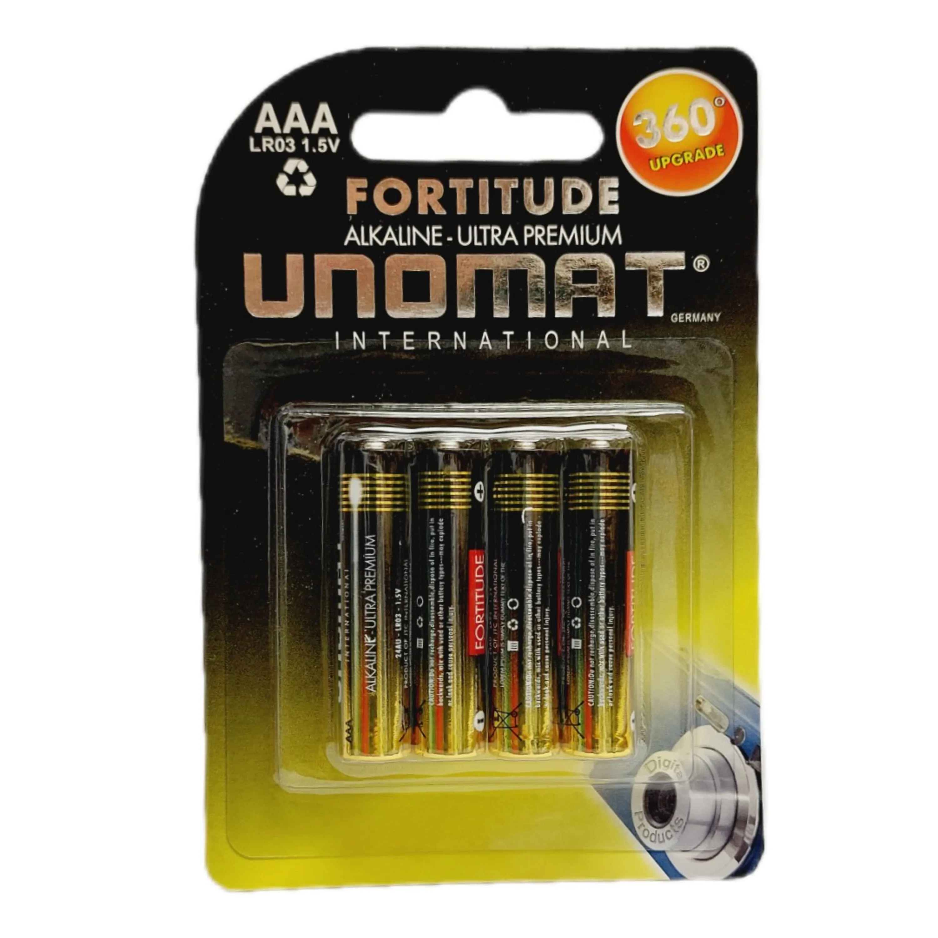 باتری نیم قلم آلکالاین التراپریمیوم [UNOMAT] 4عددی