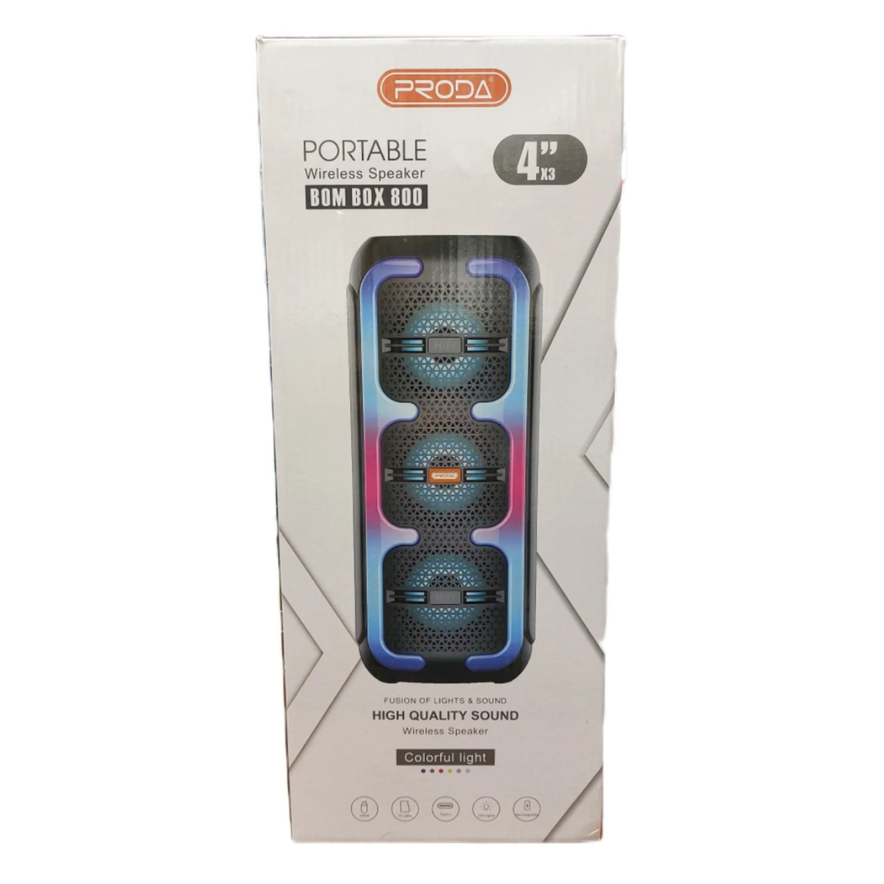 اسپیکر بلوتوثی پرودا قابل حمل| PRODA BOM BOX 800 اسپیکر بلوتوثی پرودا قابل حمل| PRODA BOM BOX 800