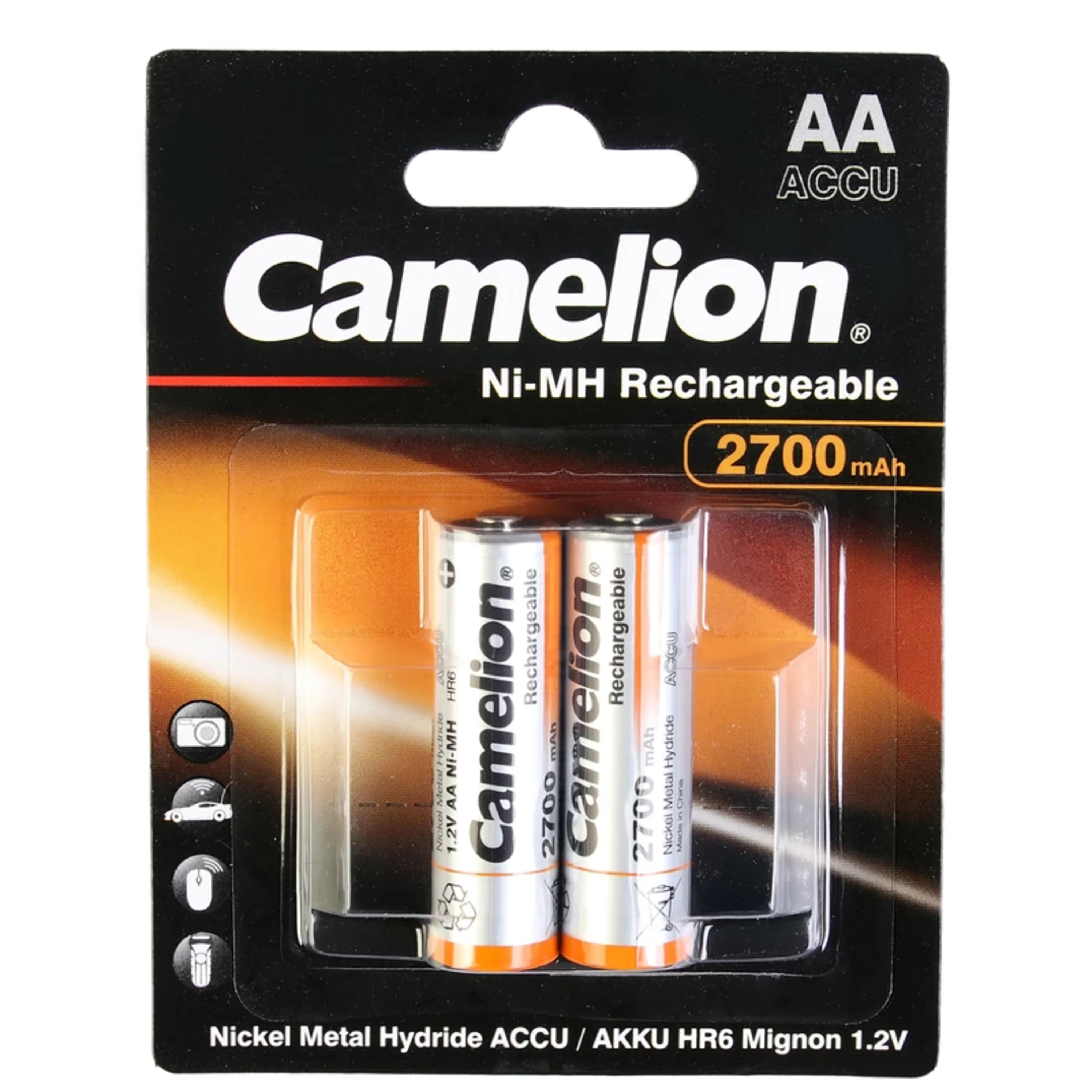 باتری قلمی AA شارژی کملیون اصلی 2700mAh |NH-AA2700 باتری قلمی AA شارژی کملیون اصلی 2700mAh |NH-AA2700