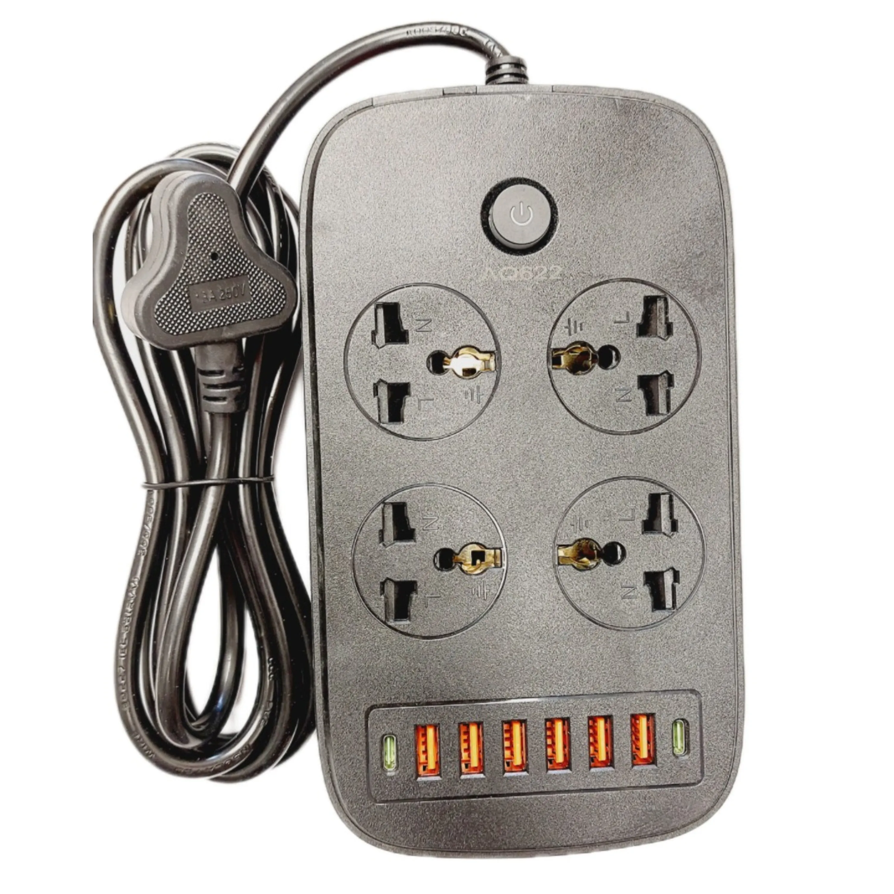 چندراهی برق 6USB+2TYPE-C فیوزدار مدل AQ622 چندراهی برق 6USB+2TYPE-C فیوزدار مدل AQ622