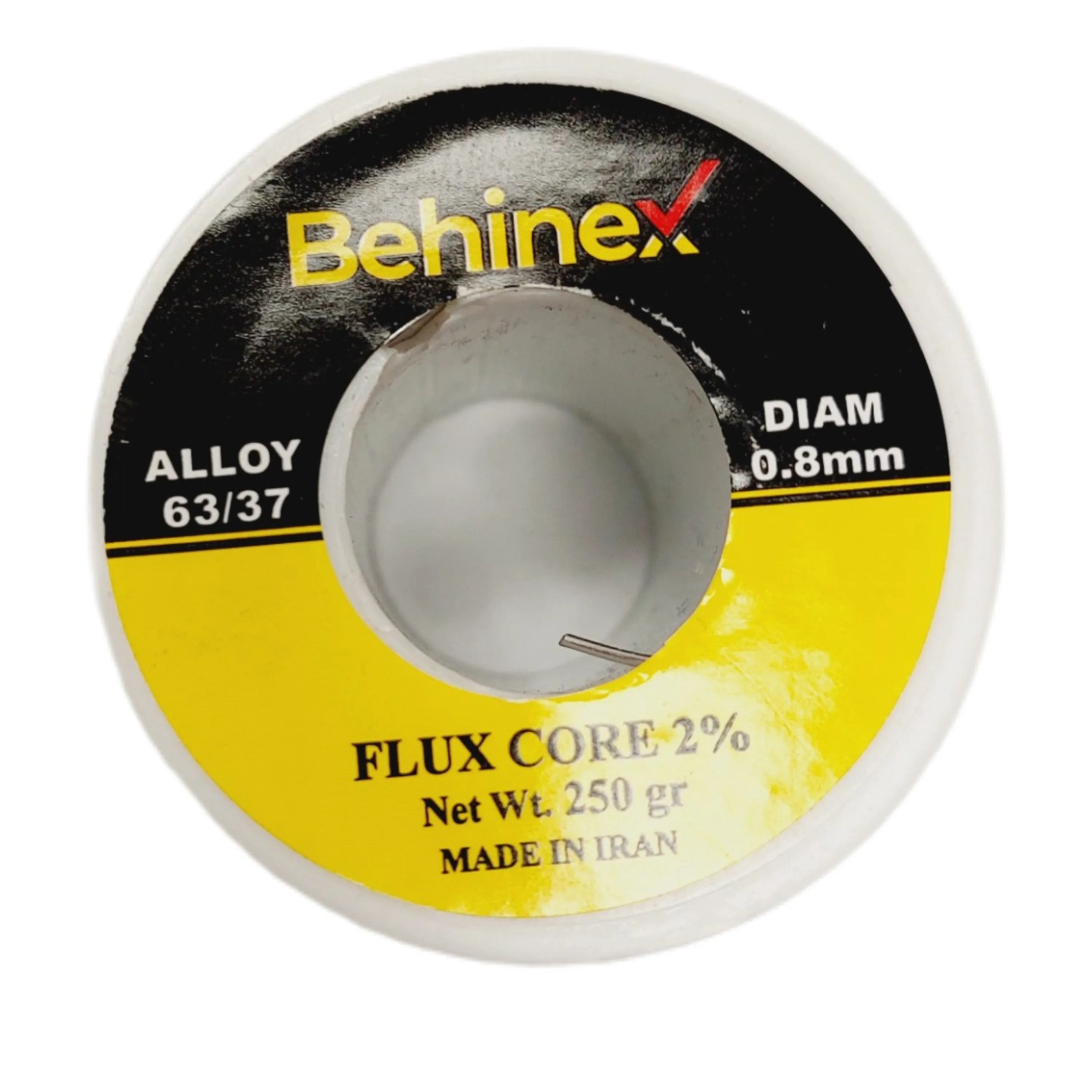 سیم لحیم روغن دار بهینکس 250 گرمی 0.8mm BEHINEX سیم لحیم روغن دار بهینکس 250 گرمی 0.8mm BEHINEX