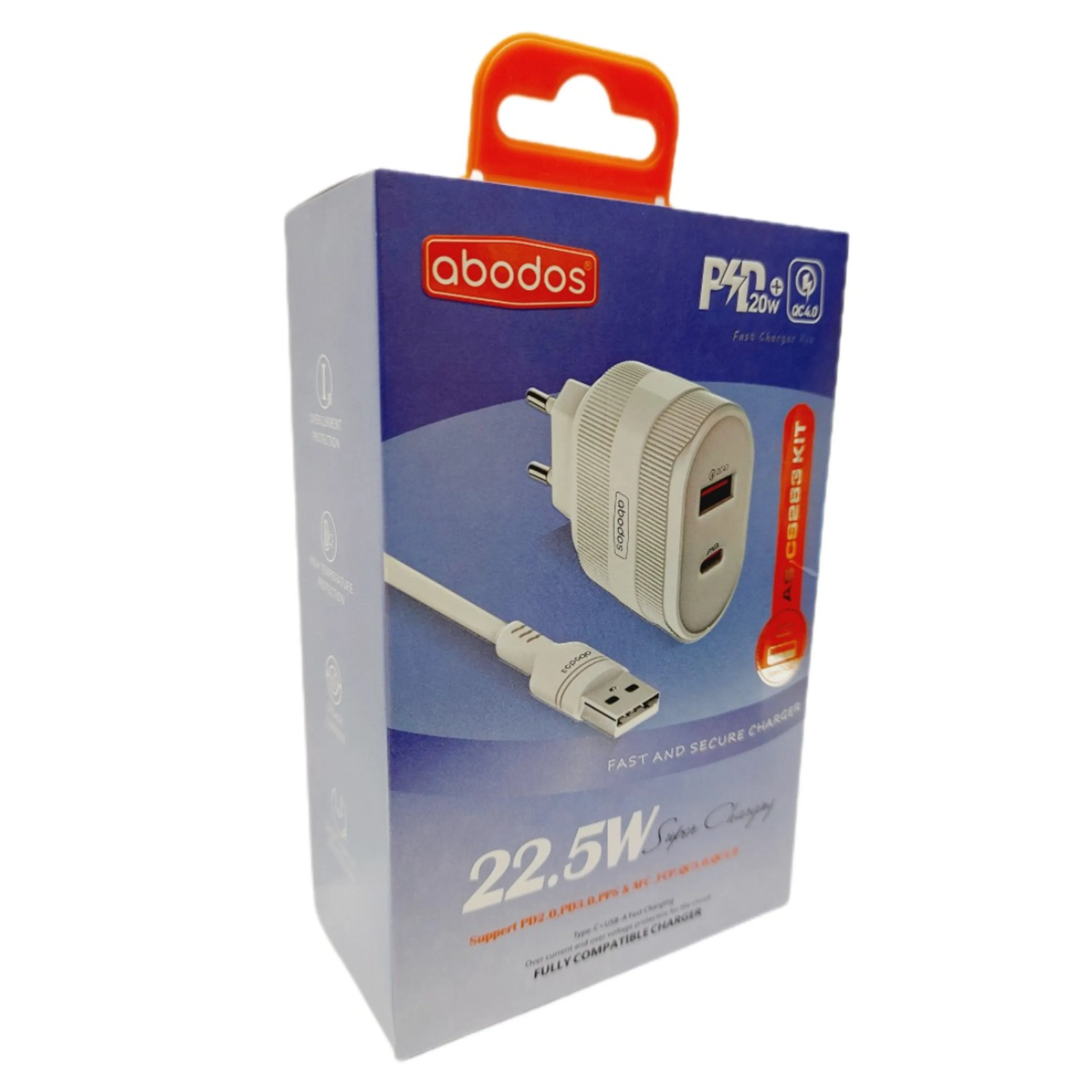 شارژر  22.5W سریع  Abodos مدل AS-CS283 Kit شارژر  22.5W سریع  Abodos مدل AS-CS283 Kit