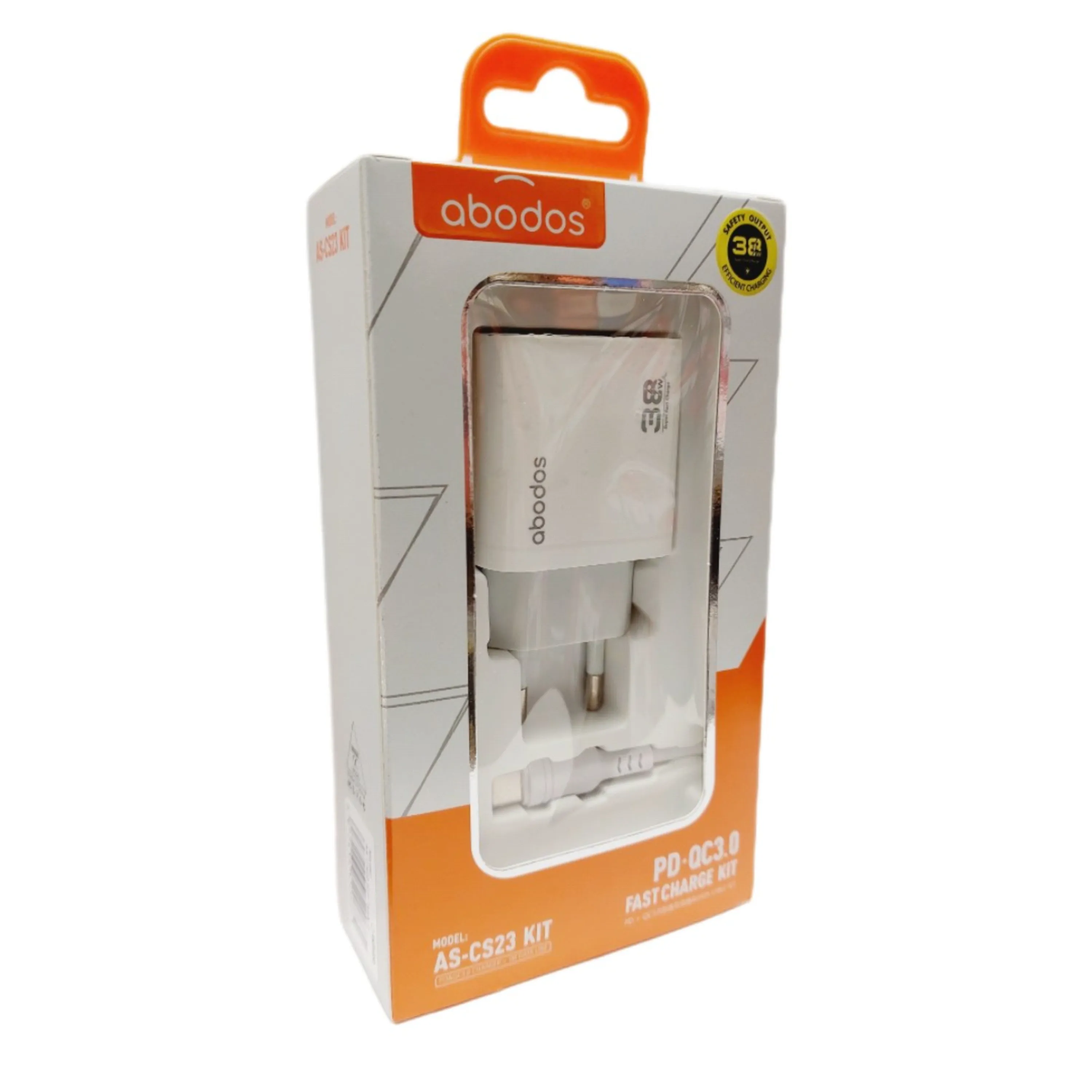 شارژر 38 وات سریع Abodos مدل AS-CS23 Kit + کابل شارژر 38 وات سریع Abodos مدل AS-CS23 Kit + کابل