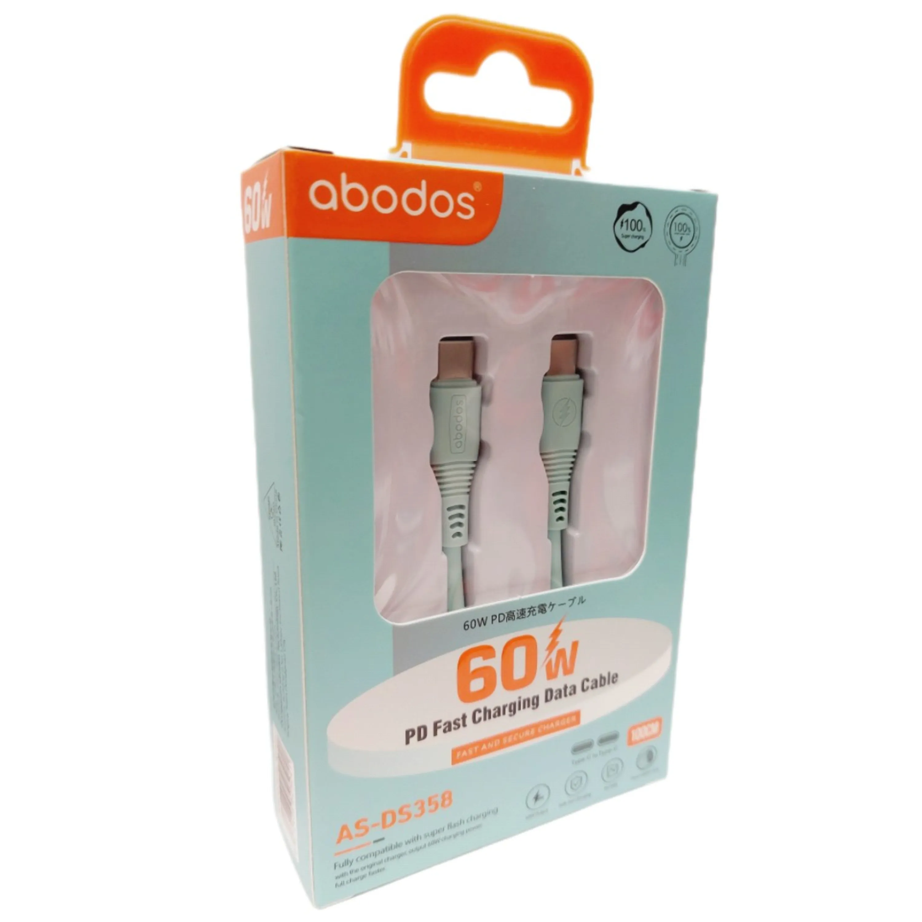 کابل دو سر تایپ سی آبادوس مدل AS-DS358 کابل دو سر تایپ سی آبادوس مدل AS-DS358