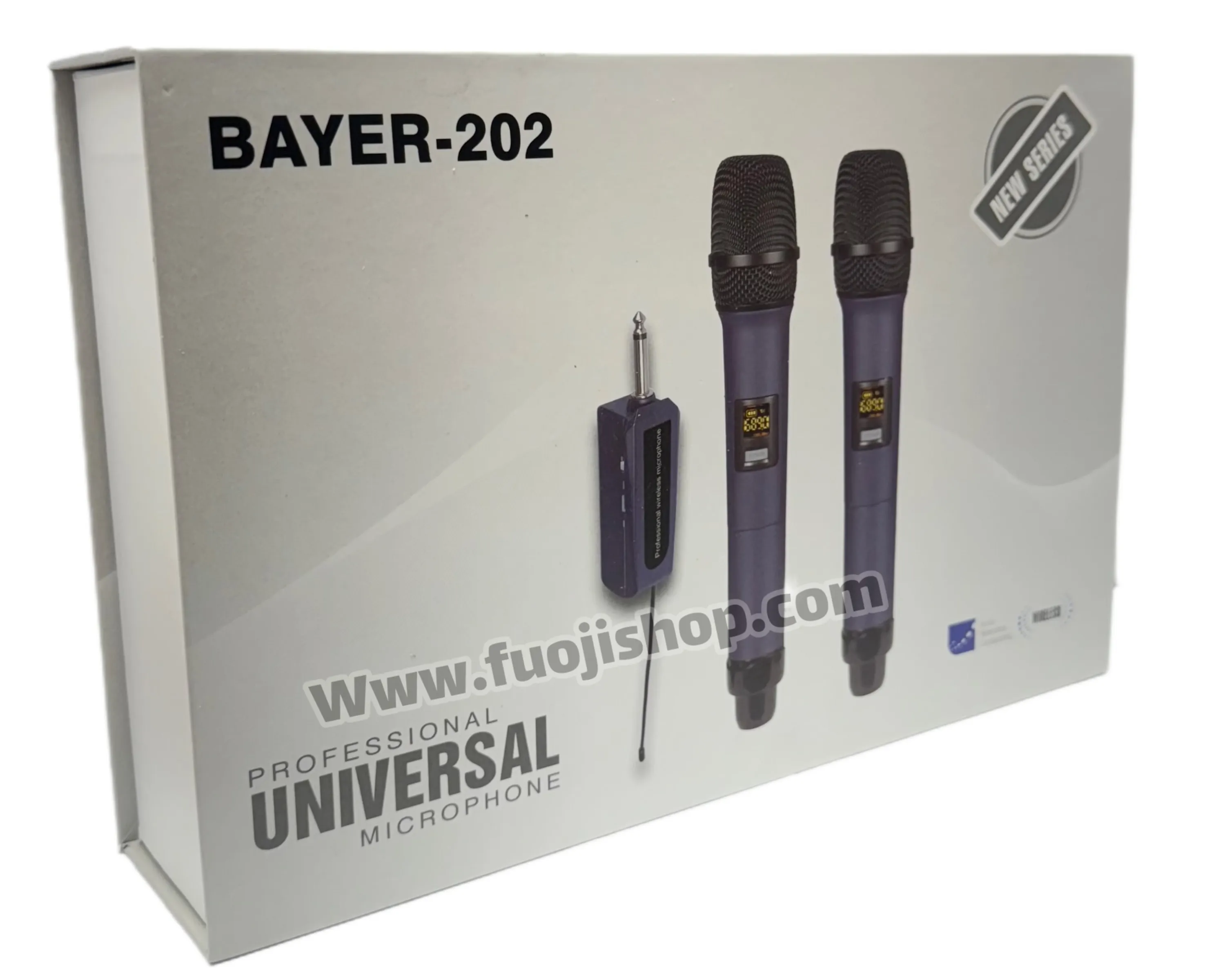 میکروفون بیسیم دو دستی شارژی اصلی BAYER 202
