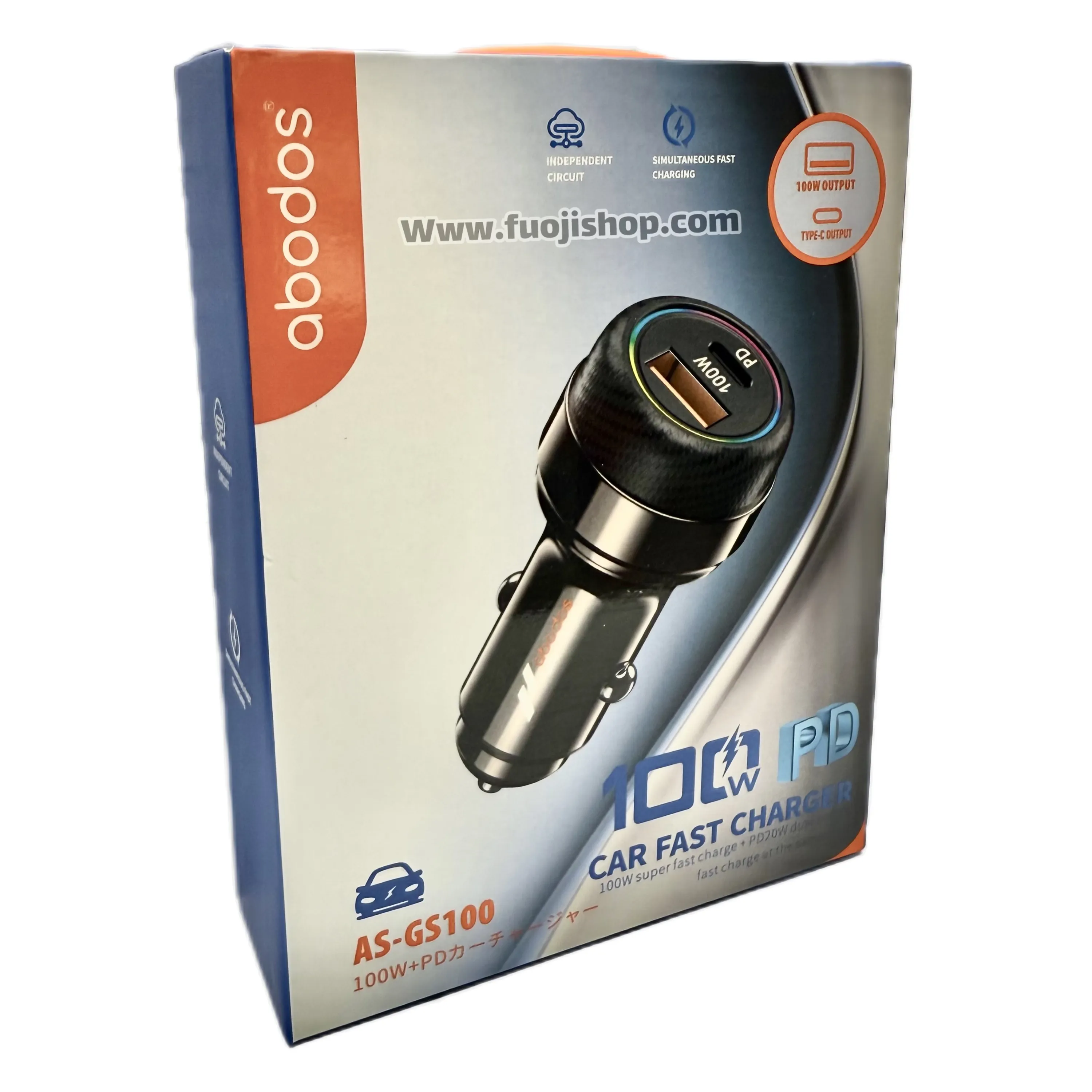 شارژر فندکی فست آبادوس AS-GS100 100W