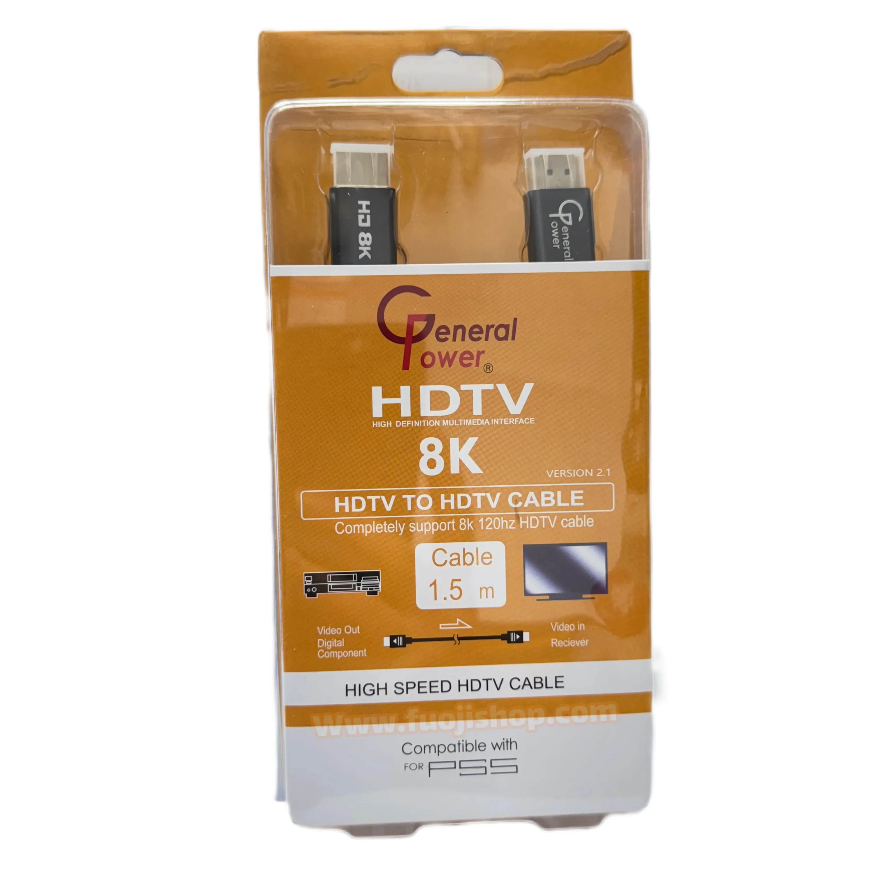 کابل HDMI کیفیت 8K ورژن 2.1 جنرال پاور 1.5m