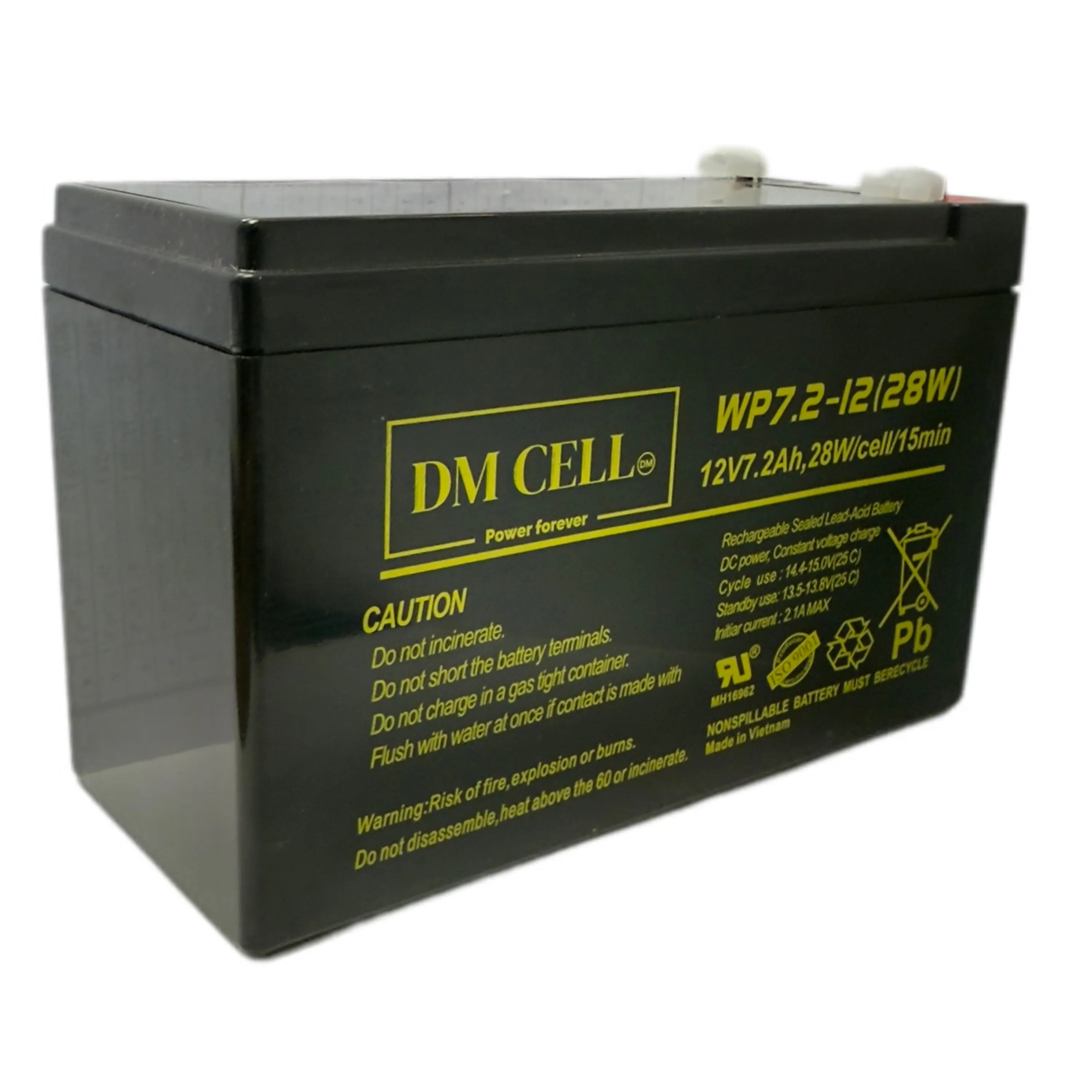 باتری 12 ولت 7 آمپر موتورسیکلت DM CELL WP7.2-12 28W