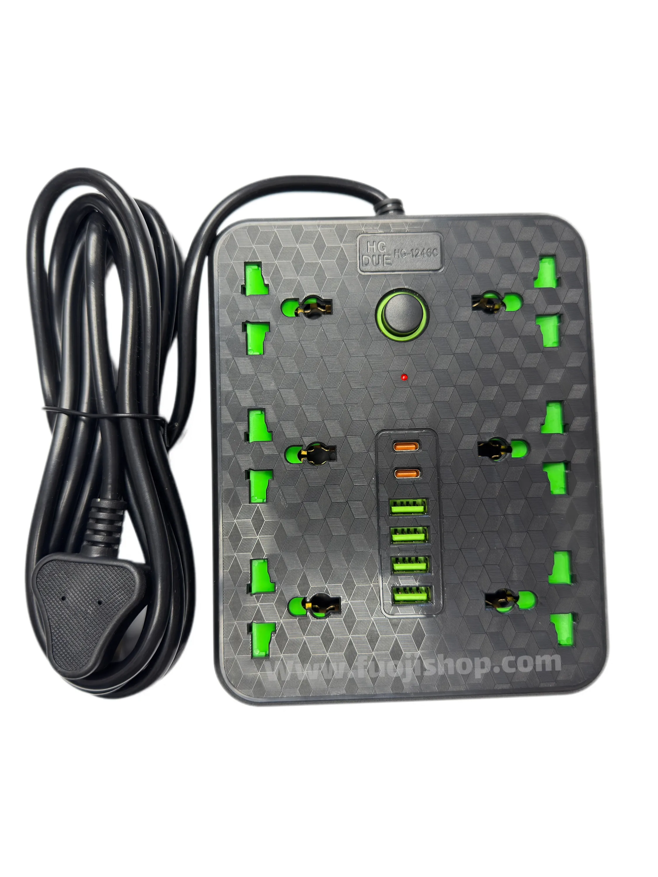 شش راهی برق USB+TYPE-C دار HGDUE HG-1246C