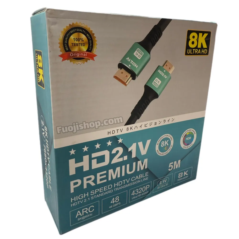 کابل HDMI 8K مدل HD2.1V PREMIUM طول 5 متر