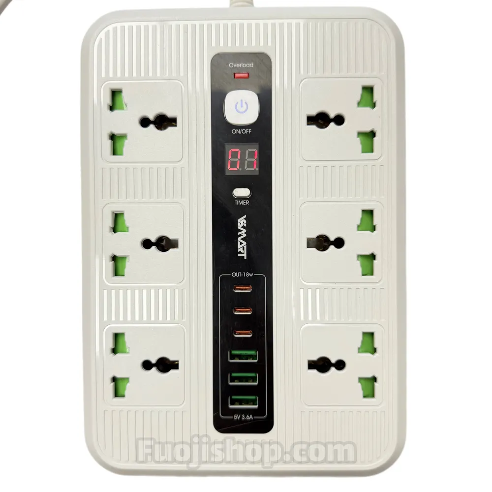 چندراهی برق تایمردار USB دار اسمارت SMART VS-330