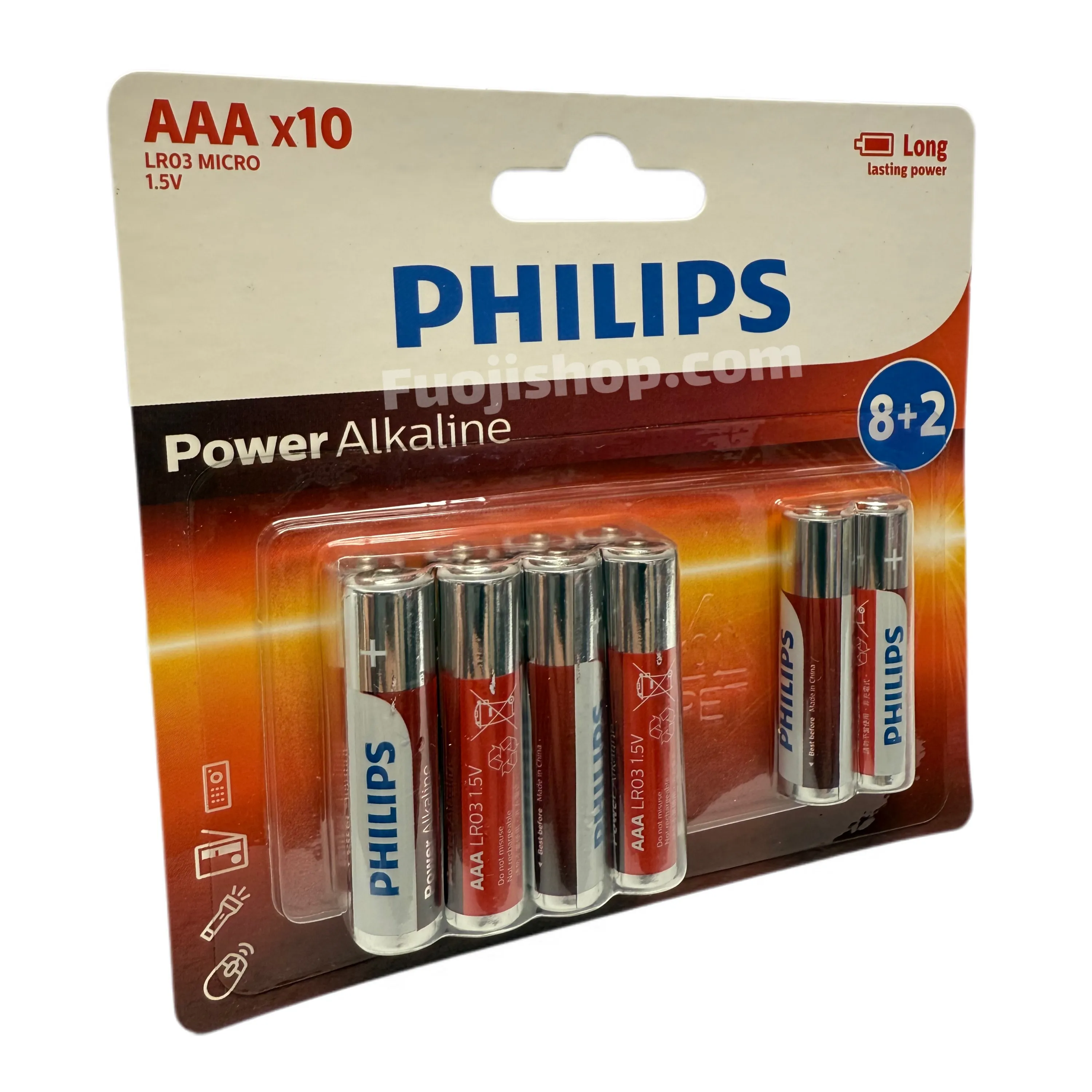 باتری نیم قلم 10 تایی فیلیپس POWER ALKALINE