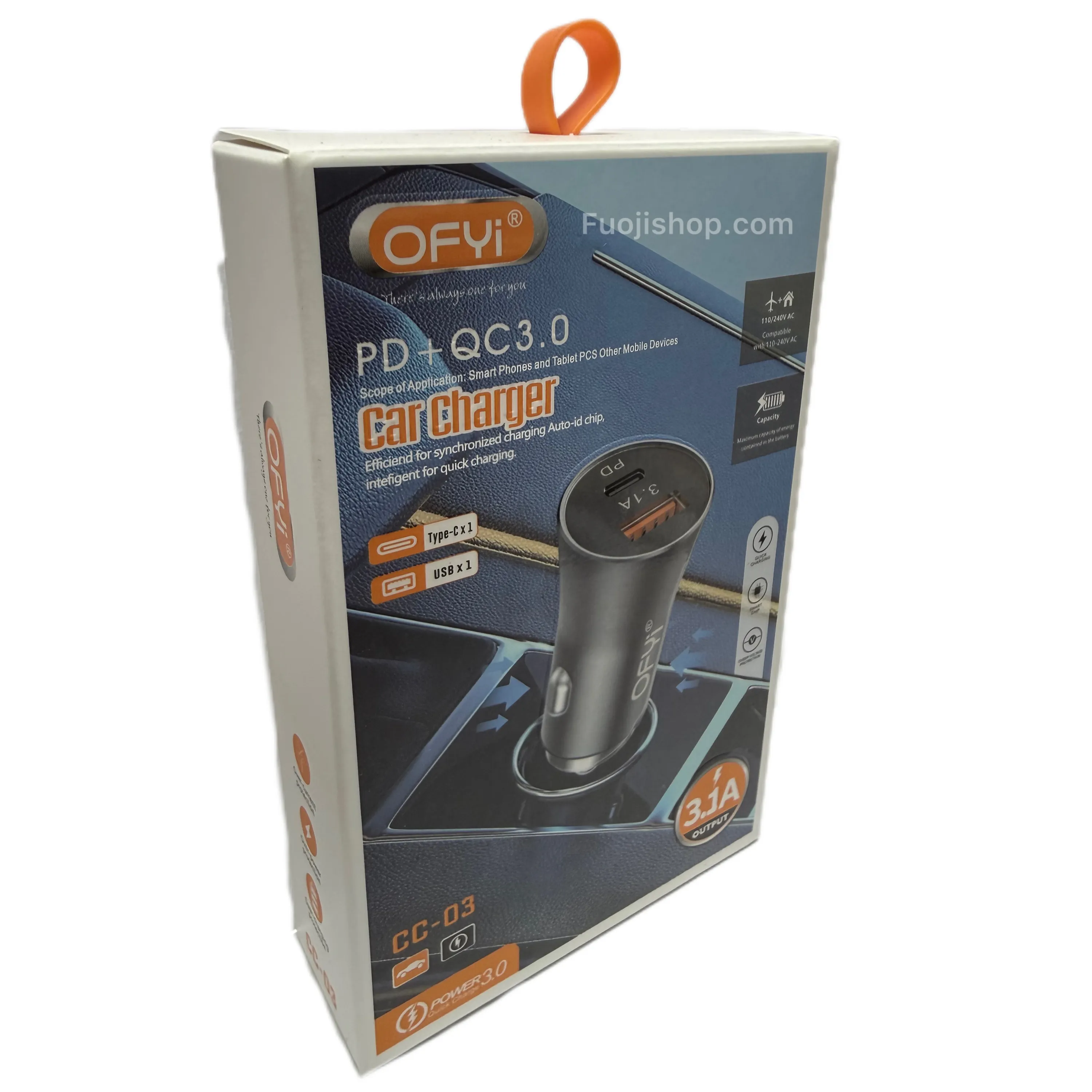 شارژر فندکی فست شارژ  OFYI مدل CC-03