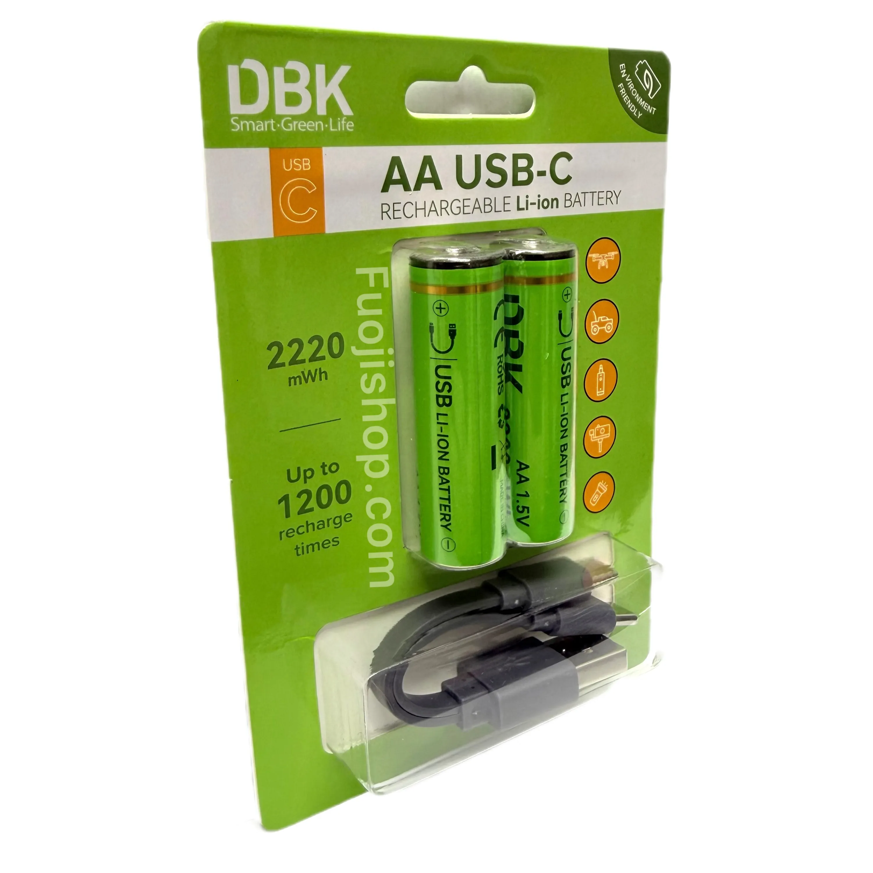 باتری قلمی شارژی تایپ سی کارت دوتایی DBK