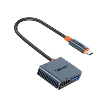 هاب HB-5-C TRANYOO 3IN1 تایپ سی به HDMI و USB3.0 و TYPE-C 100W هاب HB-5-C TRANYOO 3IN1 تایپ سی به HDMI و USB3.0 و TYPE-C 100W
