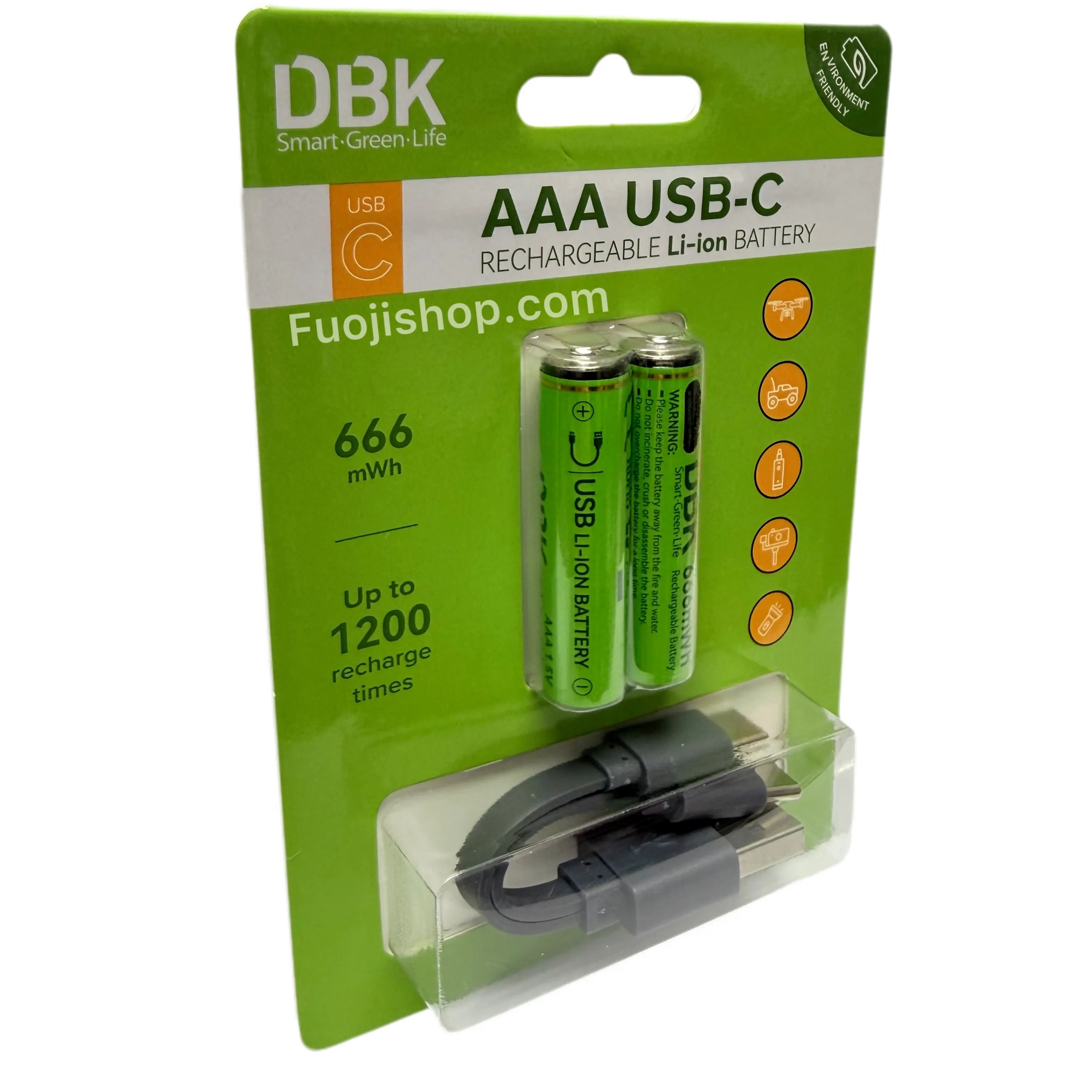 باتری نیم قلمی تایپ سی دوتایی دی بی کی DBK