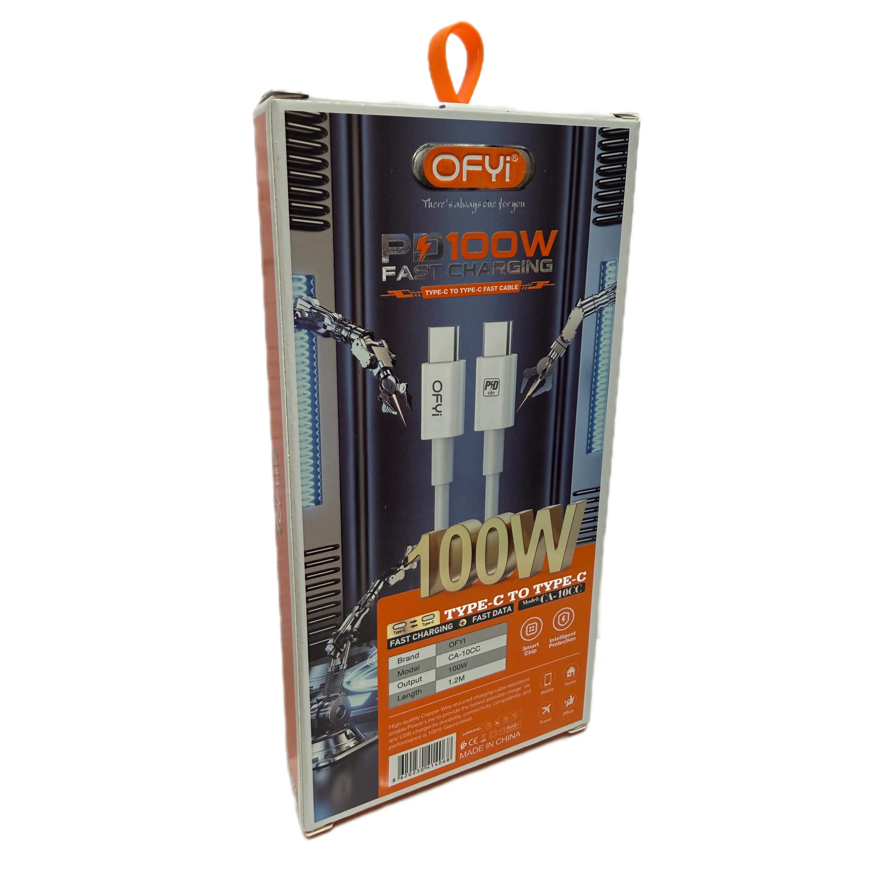 کابل شارژر دو سر تایپ سی OFYI 100W  مدل CA-10CC