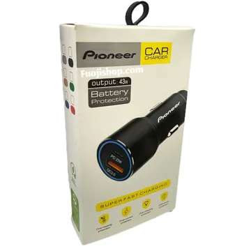 شارژر فندکی پایونیر   تایپ سی + USB بدنه فلزی 43W