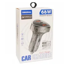 شارژر فندکی فست شارژ 66 وات 3 پورت مدل ZF120