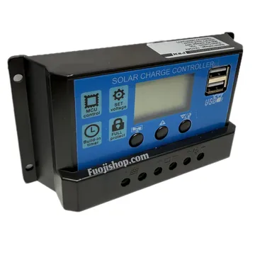 کنترل شارژر خورشیدی LCD دار مدل SP666 10A 12V/24V