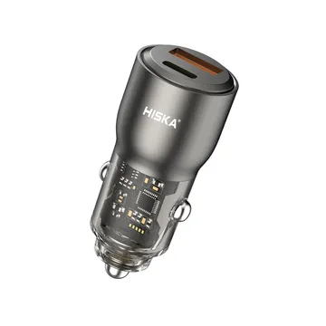 شارژر فندکی سوپر فست 2 پورت هیسکا 95W مدل HCC-329