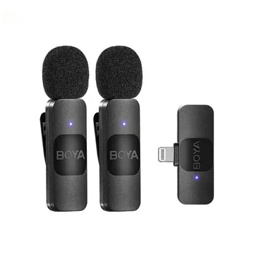 میکروفون یقه ای دو مخاطب لایتینیگ بویا مدل BY-V2