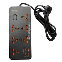 چندراهی برق 6 خانه با پورت تایپ سی و USB برند VSMART مدل WN05