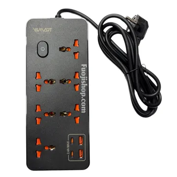 چندراهی برق 6 خانه با پورت تایپ سی و USB برند VSMART مدل WN05
